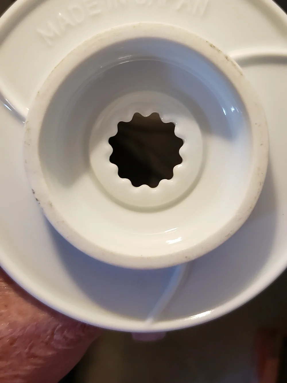 Farmhouse White Ceramic Pour-Over Coffee Dripper with Handle Made In Japan.